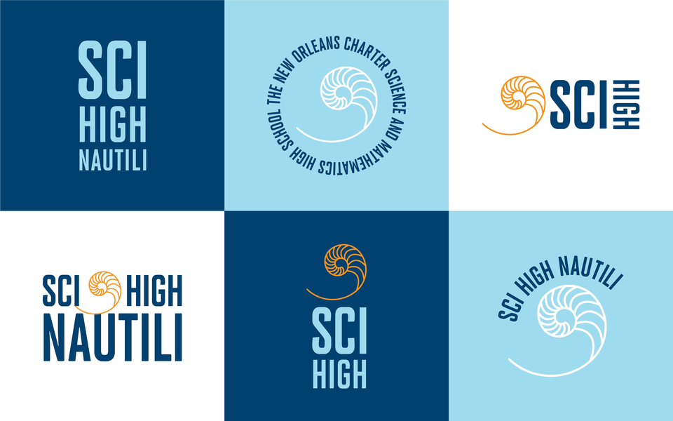 Sci High Logos Icons on Colors