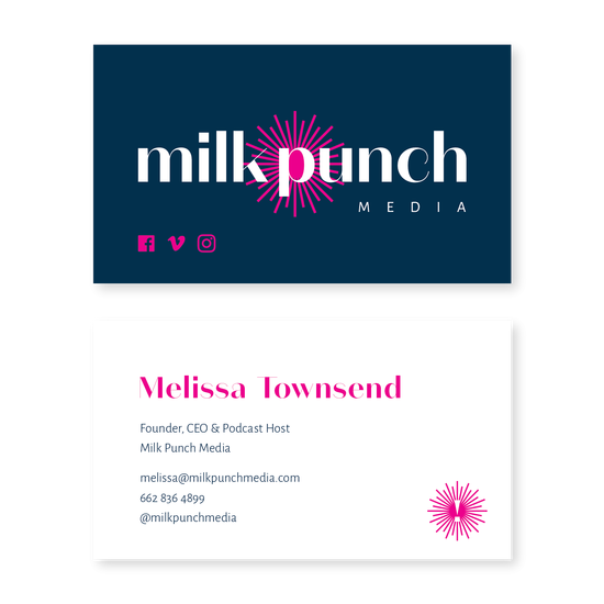 Milk Punch Business Card Tag Line