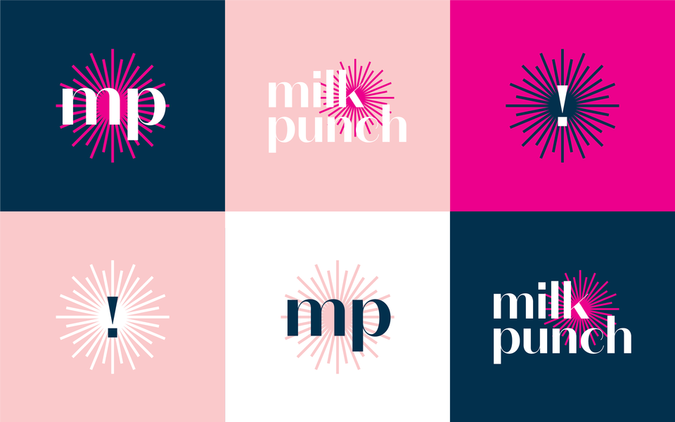 Milk Punch Logos Icons On Colors 2